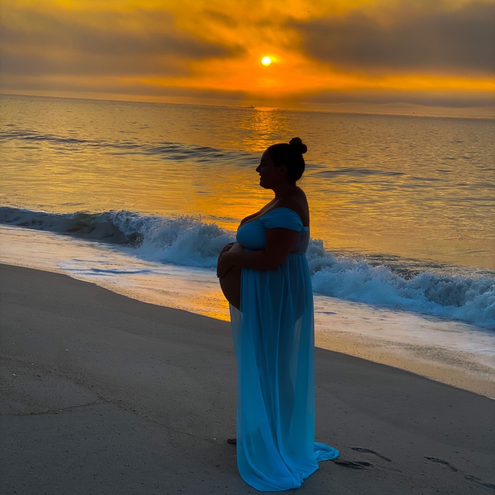 Maternity Gown Split Front